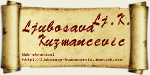 Ljubosava Kuzmančević vizit kartica